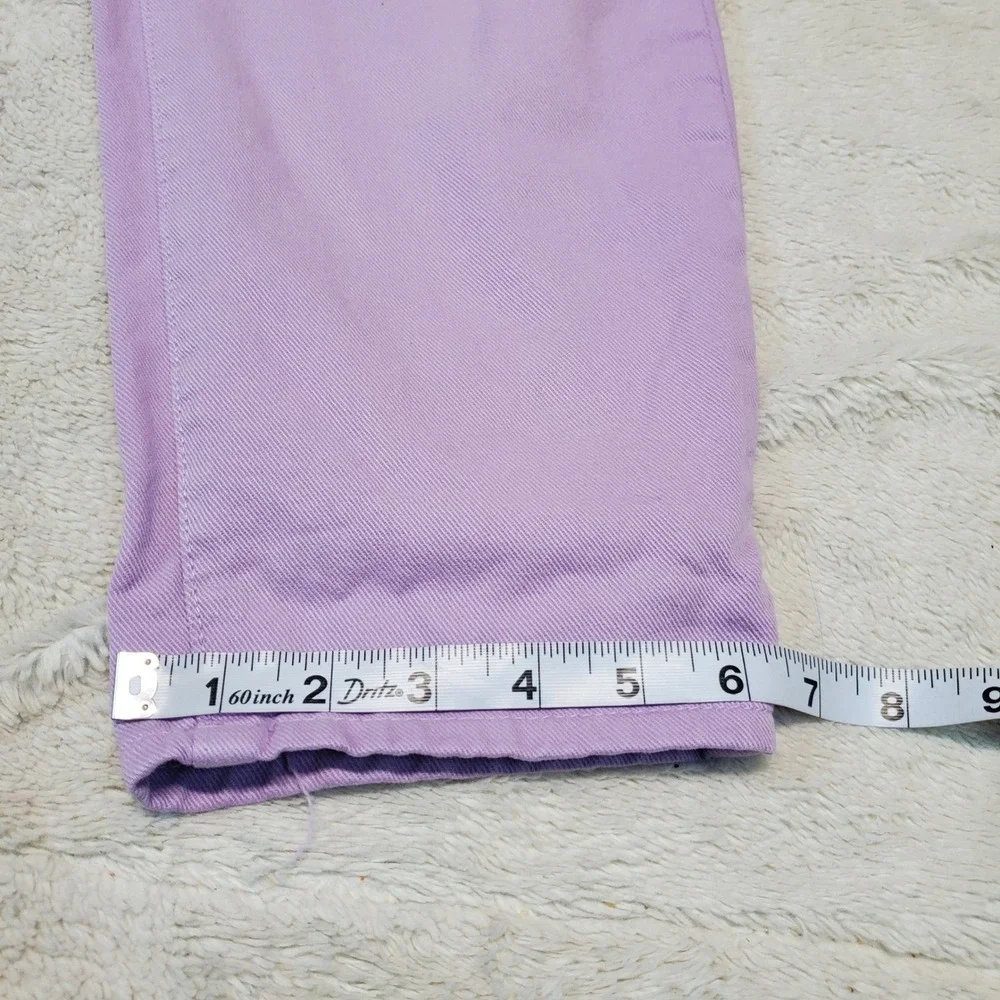 NWT Zara Purple Baggy Fit Kidcore Casual Loose Pastel High Rise Paperbag Jeans 6 - Picture 9 of 10